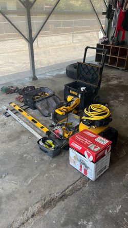 Drywall tools, compressor, laser and more