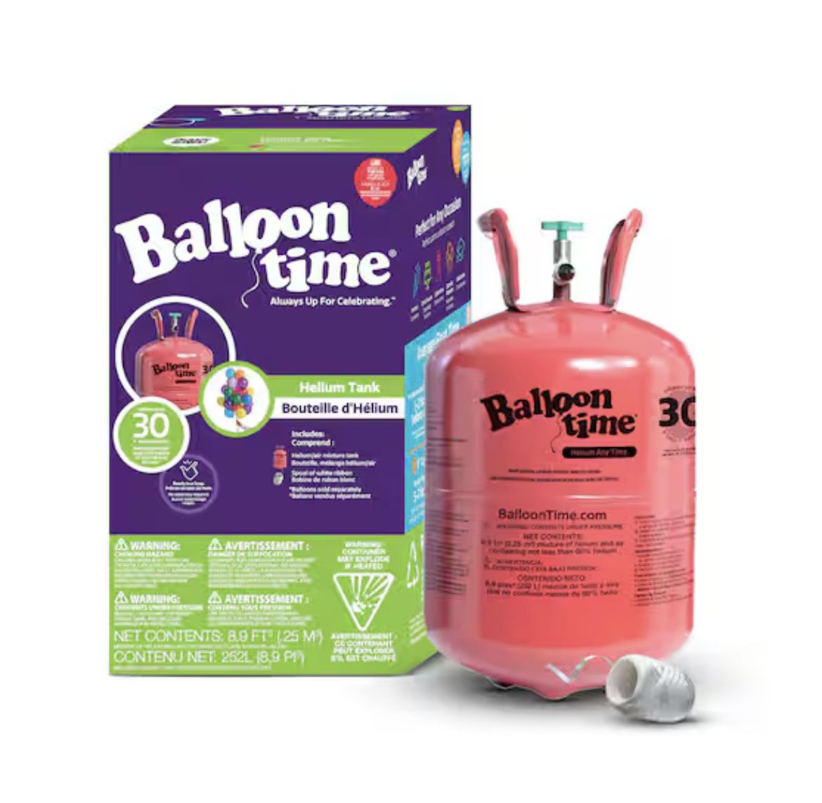🎈 Balloon Time Helium Tank – Inflates 30 Balloons! 🎉
