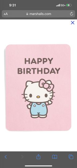 Hello Kitty Birthday Card