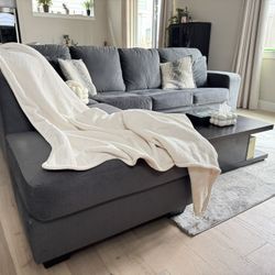 Grey Color L Sectional Sofa