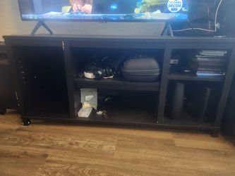 Black TV Stand / Entertainment Center with Storage