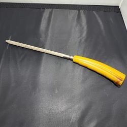 Honing Knife and Sharpener Vintage Butterscotch Bakelite Handle (JX)