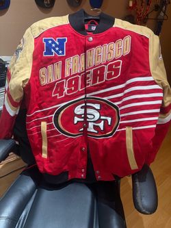 49ers Brand New  NFL brand Men’s XL Jacket  was a gift this February 2026 however to big for me unable to return