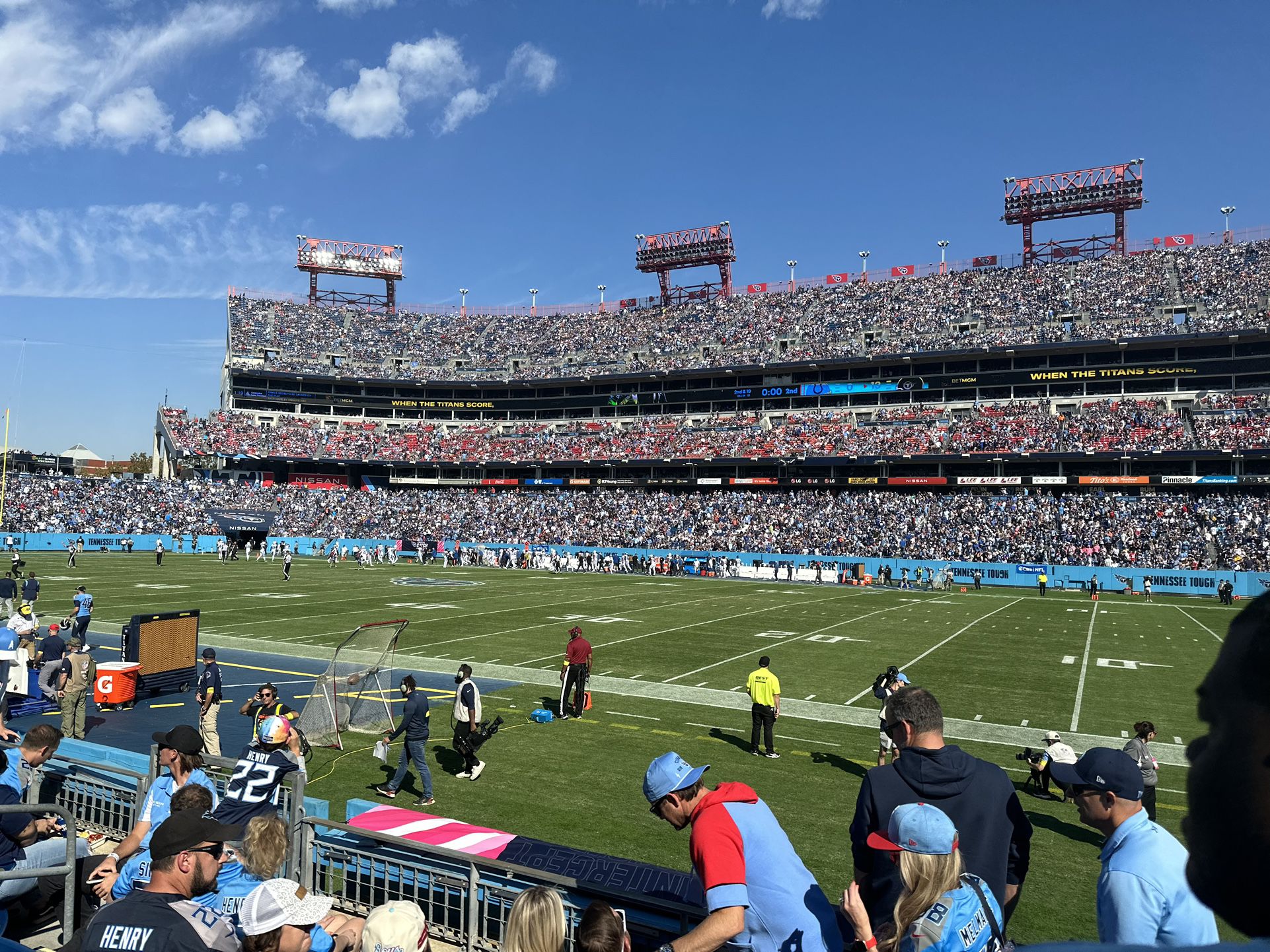 2 TICKETS TITANS VS. TEXANS TICKETS $100 FOR BOTH. LOWER LEVEL - HOME SIDE - SECTION 132 - ROW E 