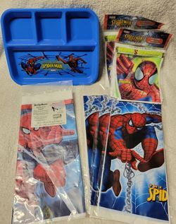 Spiderman Birthday Party Supplies Decorations Banners Tablecover Plate NEW