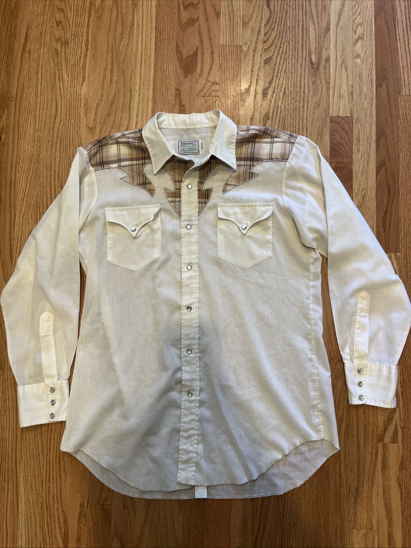 Vintage H Bar C California Ranchwear Western Shirt 34 Large