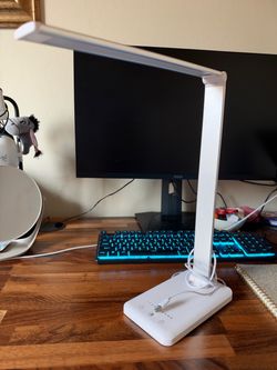 White LED Desk Lamp with Touch Controls