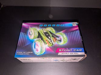 RC Stunt Car — Double-Side Roll, 360 Tumbling, LED, Boxed