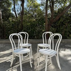 Discontinued IKEA Set of 4 White Bistro Dining Chairs