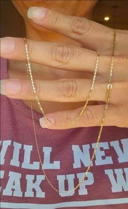 NEW 10k GOLD Valentino Link Necklace/Chain, 1.5mm x 20"
