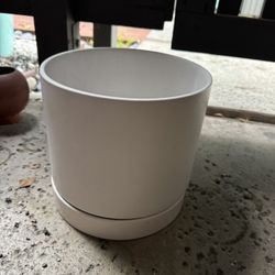 White Plant Pot
