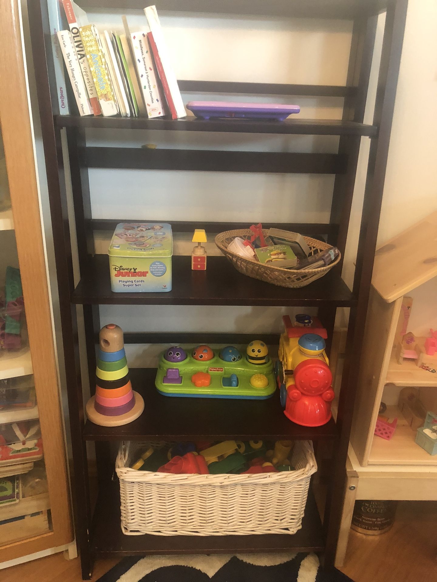 Beautiful brown foldable bookshelves. I have 2 book shelf