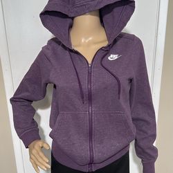 Nike Purple Zip Up Hoodie Size XS