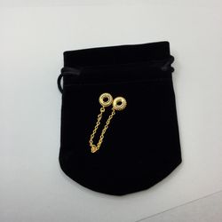 Radiant Small Gold Safety Chain Charm 