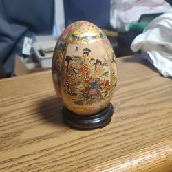 Vintage Satsuma Egg, Japanese Made