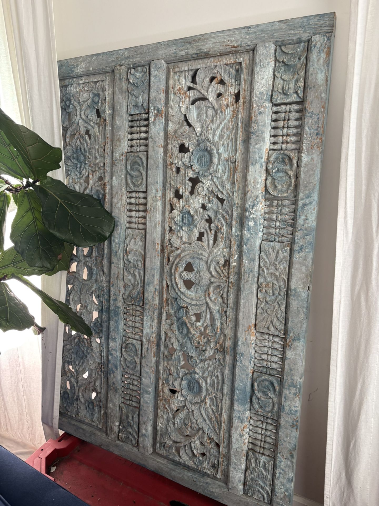 Carved Wood Painting 3.5x4.5 Feet 