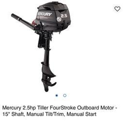 Mercury 2.5hp 15” Shaft Motor