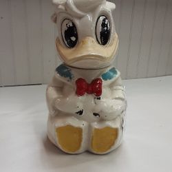 Vintage 1940's Disney Donald Duck / Joe Carcoca Turnabout Cookie Jar - Located in Shelton