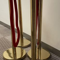 Red carpet with stanchions