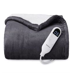 Bedsure Heated Blanket Throw Blanket 50x60 inches, Dark Grey (new)