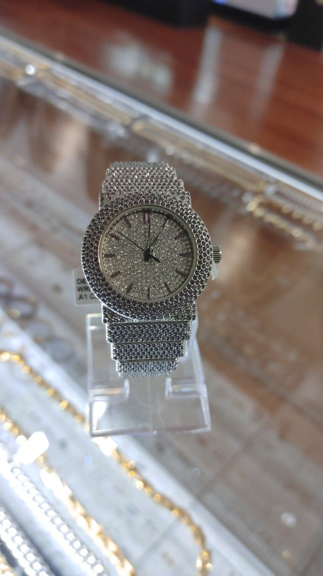 Bling Desinger watch With Purple Stones