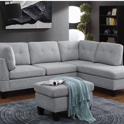 Fabric Sleeper Sectional Sofa (free delivery)