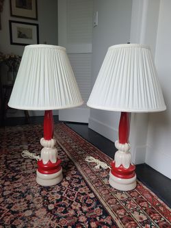 Pair of Vintage Aladdin Alacite 1940's Table Lamps