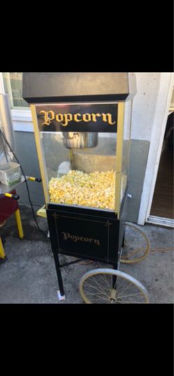 Popcorn machine with cart