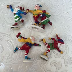 Set Of 4 Elf Skaters. 