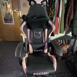Pink and Black Gaming Chair