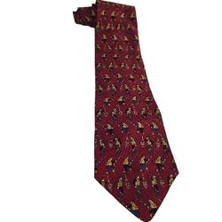 Tommy Hilfiger Vintage 100% Italian Silk Fly Fishing Novelty Tie