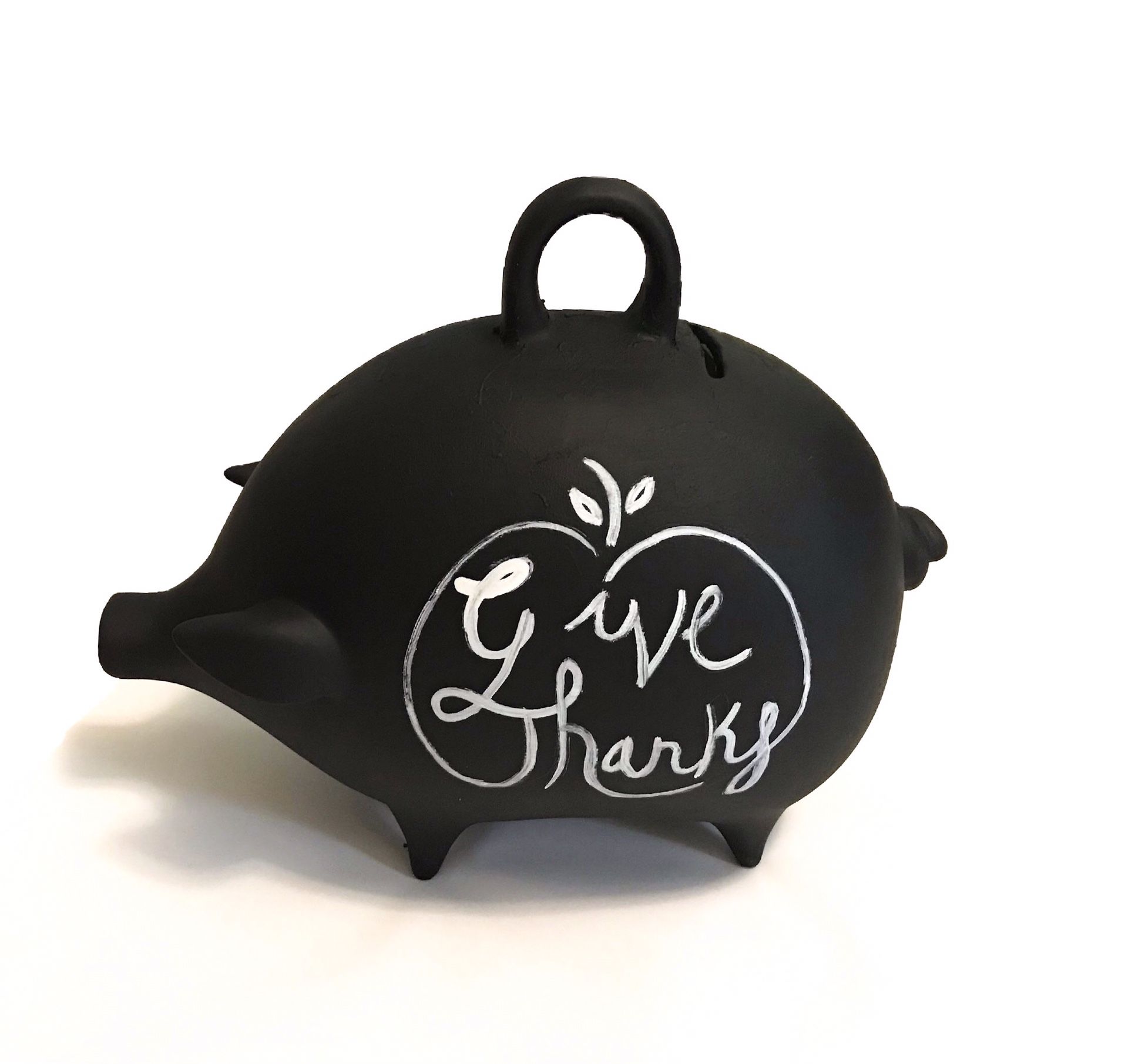 Chalk paint piggy bank