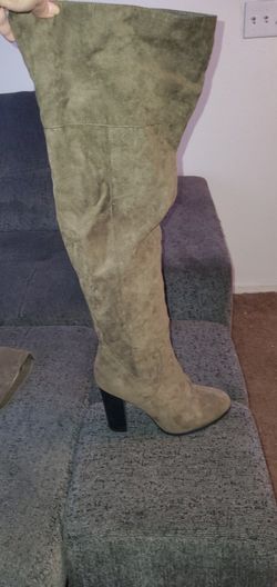 Thigh High Faux Suede Boots