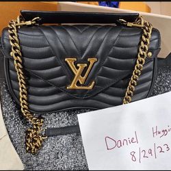 Mint Condition Louis Vuitton New Wave Shoulder Bag MM Black Leather