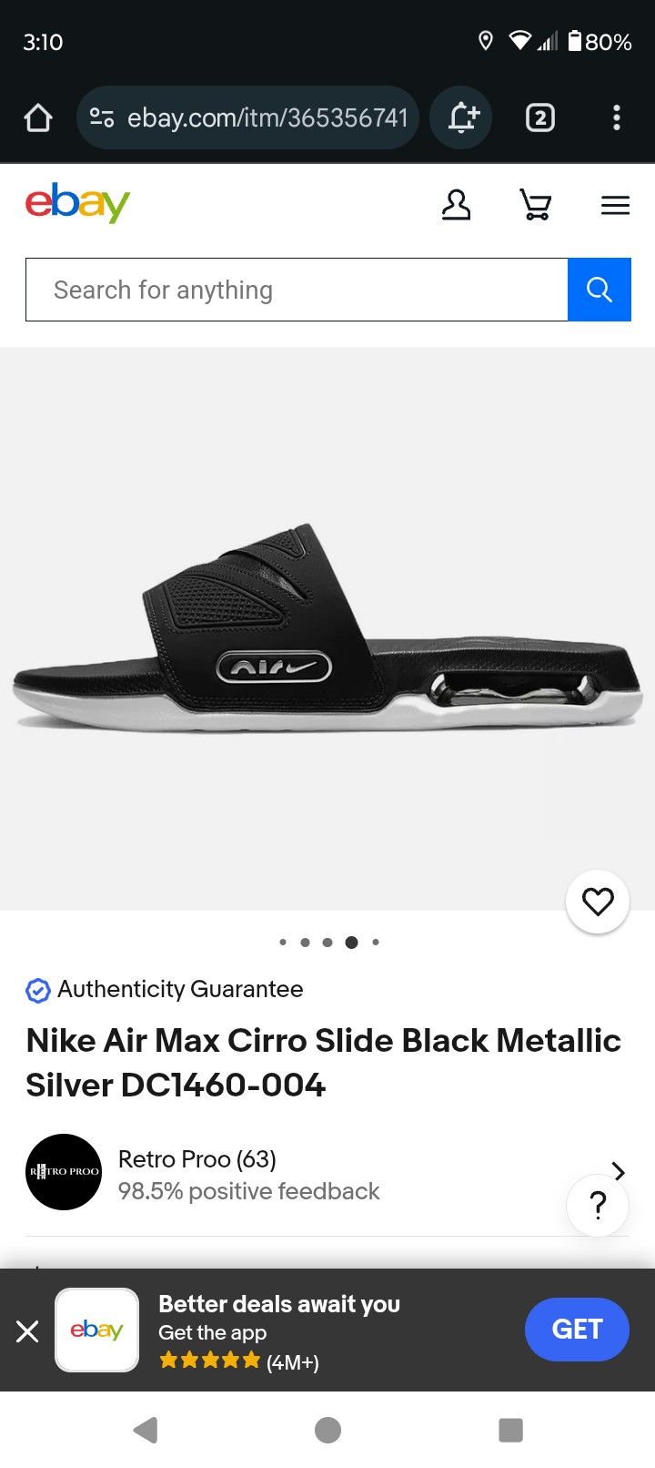 Men's Nike Air Max Cirro Sport Slides