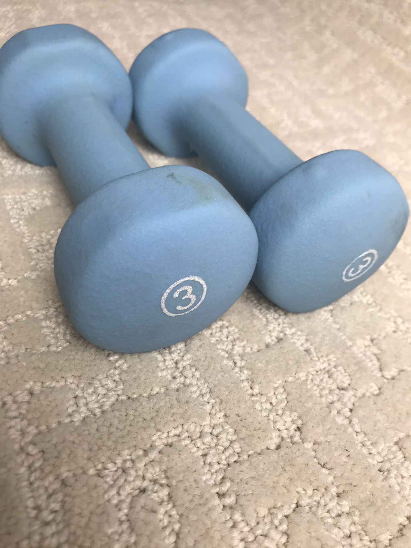 3Lb Dumbbell Hand Weights 1 Set Pair