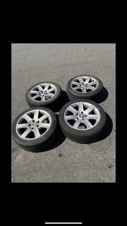 4 — 225/45r17 5x120 5x4.72 Stock Bmw 330i 328 335 Wheels Rims Tires!