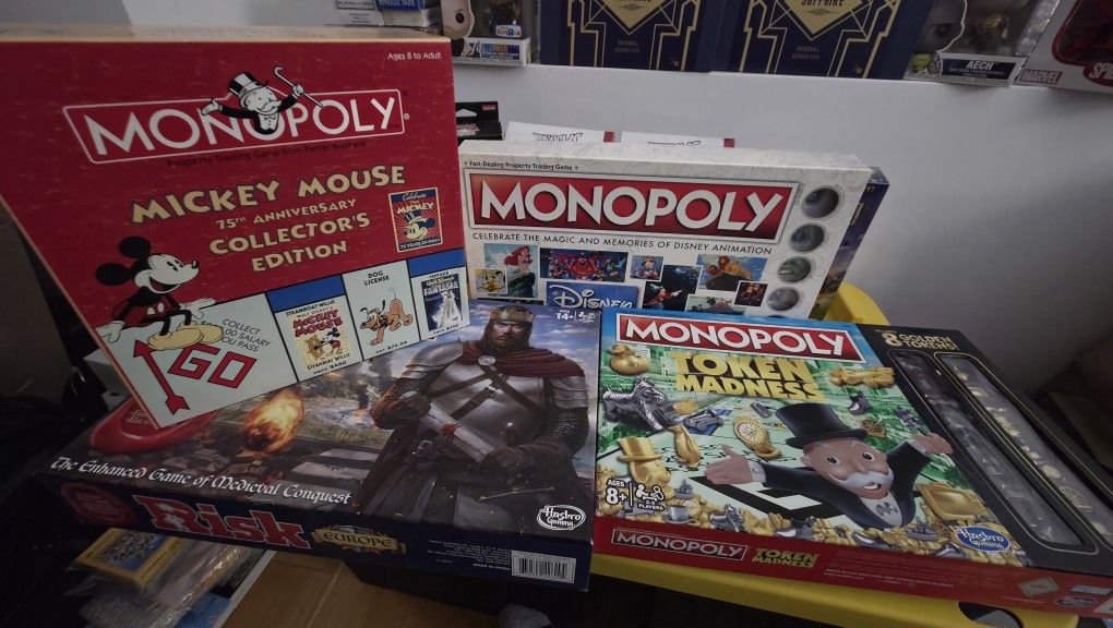Three Monopoly Set & Risk Europe 