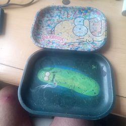 2used rolling trays--homer simpson and veggie tales!!