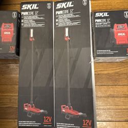 SKIL Air Compressor And Skill Power Core 12” Light Pole Brand New  $140 For A Set Of 1each Or Take It All For $250