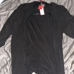 Black Long Sleeve Cover Up