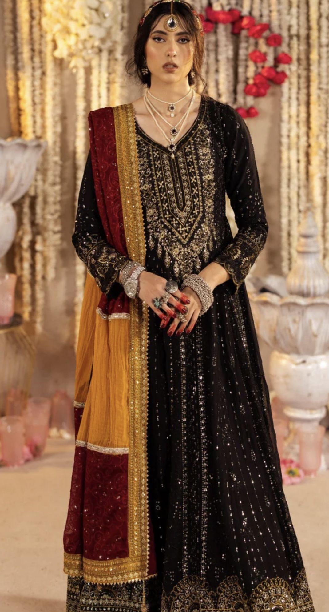 Chiffon Formal Embroidered Dress