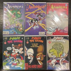 Cartoon Animaniacs / Pinky And The Brain Comic Book Lot