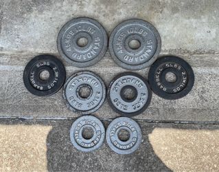 45lbs of Olympic 2" size weight plates weights plate 10lb 5lb 10 lb 5 lbs 10lbs 5lbs for Barbell Bar Dumbbell Dumbbells