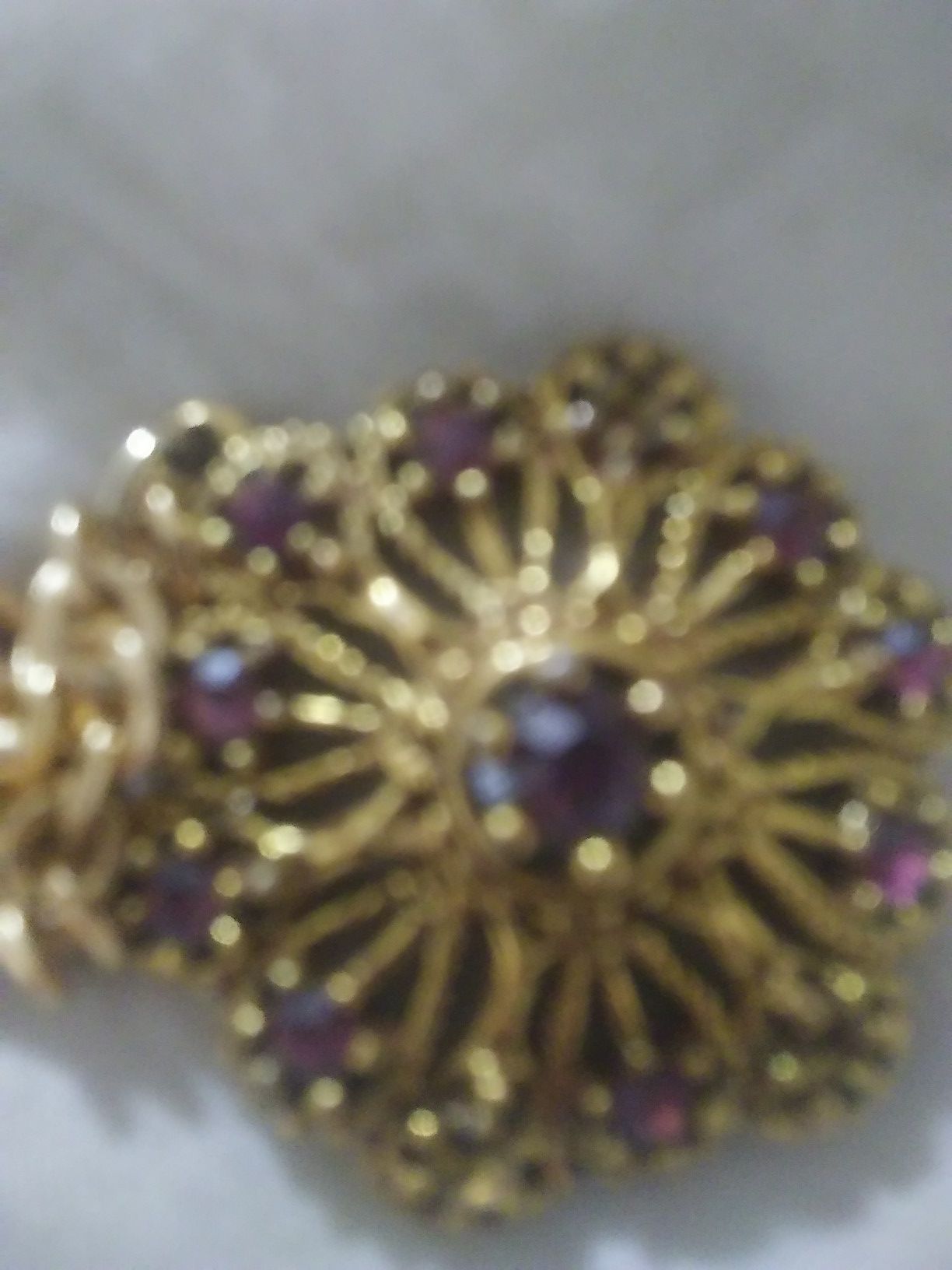 Purple pendant gold color $7