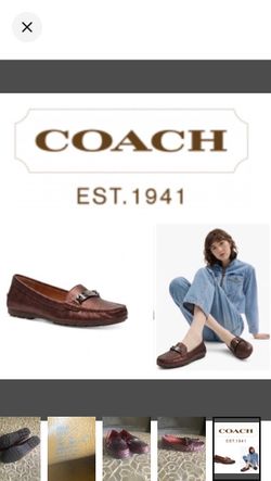 Coach "Olive" loafer in metallic bronze (10)