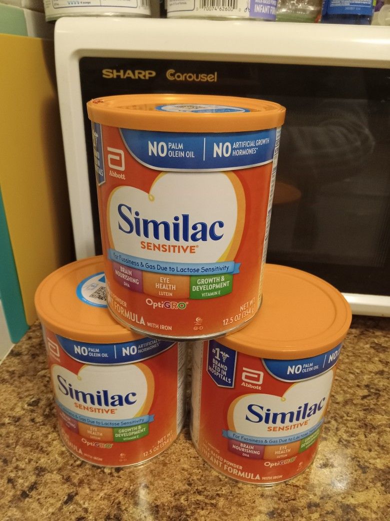 Three Cans Of Similc Sensitive 12.5 Oz