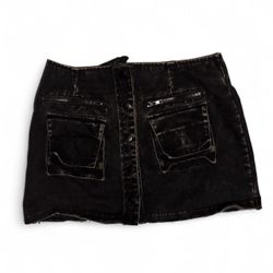 Women’s Darker Wavs Black Uitility Mini Skirt