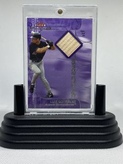 Luis Gonzalez 2002 Fleer “Maximum Power, Game-Used Piece of Bat” Card (