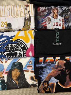 2XL 6pc Lot Graphic T-Shirt Bundle Kobe Sza etc